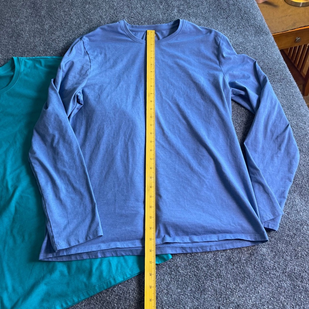 Apt 9 Mens Premier Flex Long Sleeve Tee Shirt Bundle 2 Pack Teal Blue Large L - Picture 4 of 9